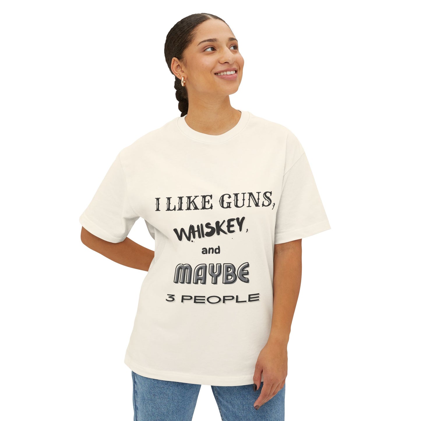 "I like Guns" Oversized Boxy Tee