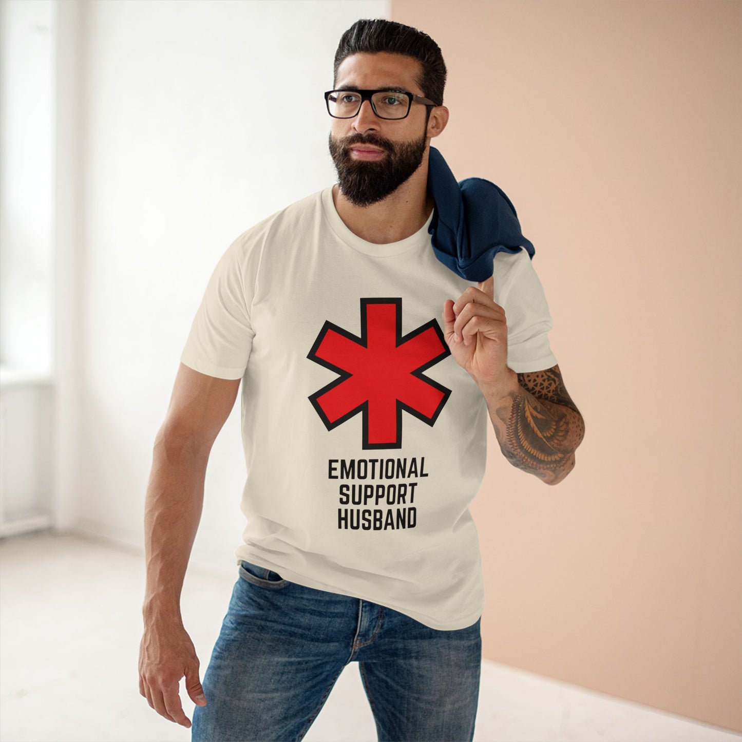 "Emotional Support Husband" Staple Tee