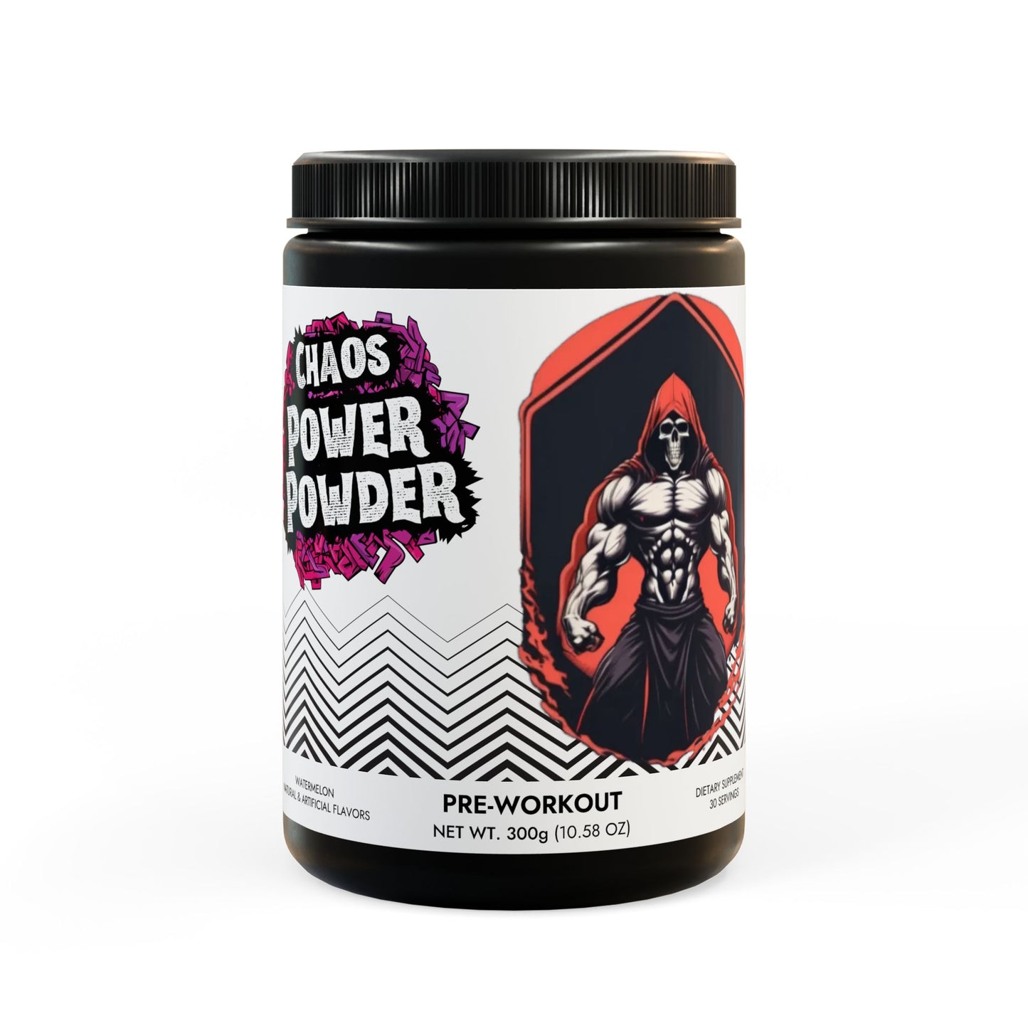 Chaos Power Powder Pre-Workout Supplement, Watermelon (300g, 10.58oz)