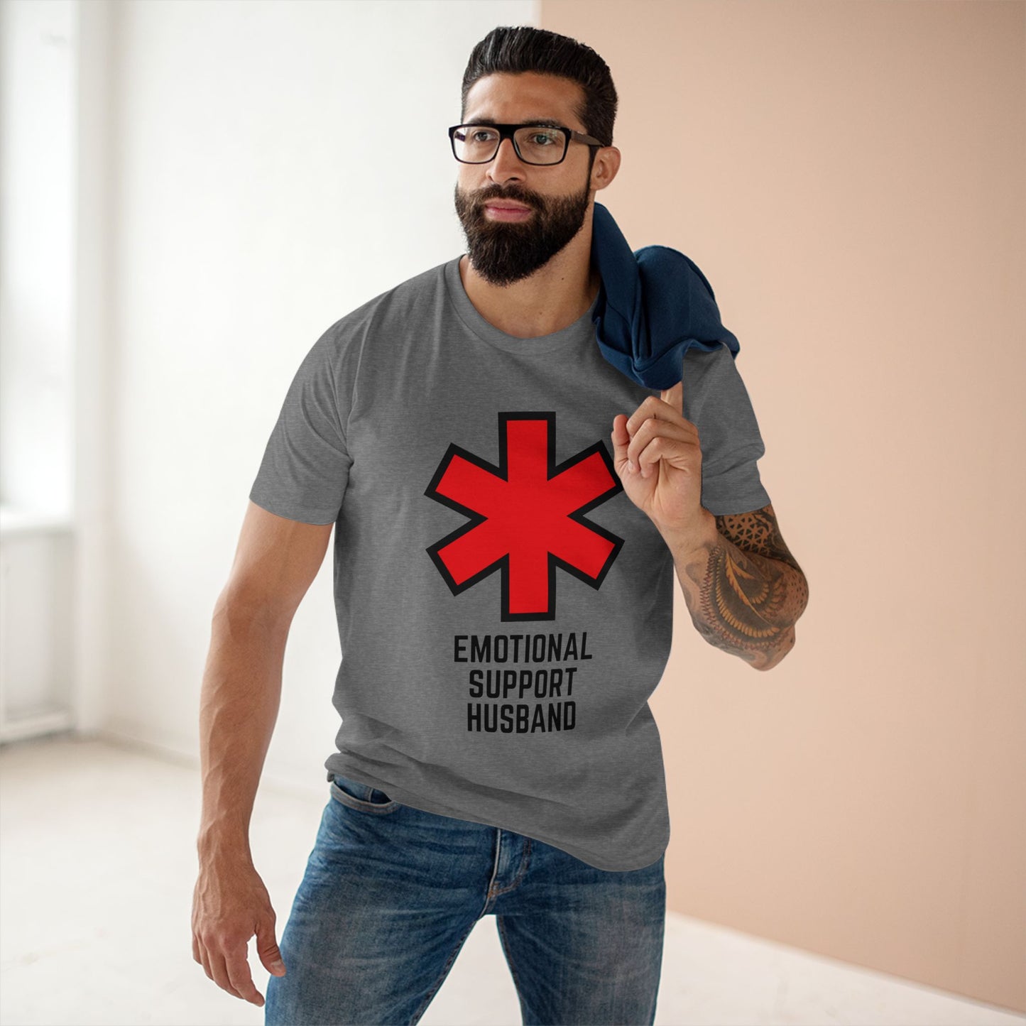 "Emotional Support Husband" Staple Tee