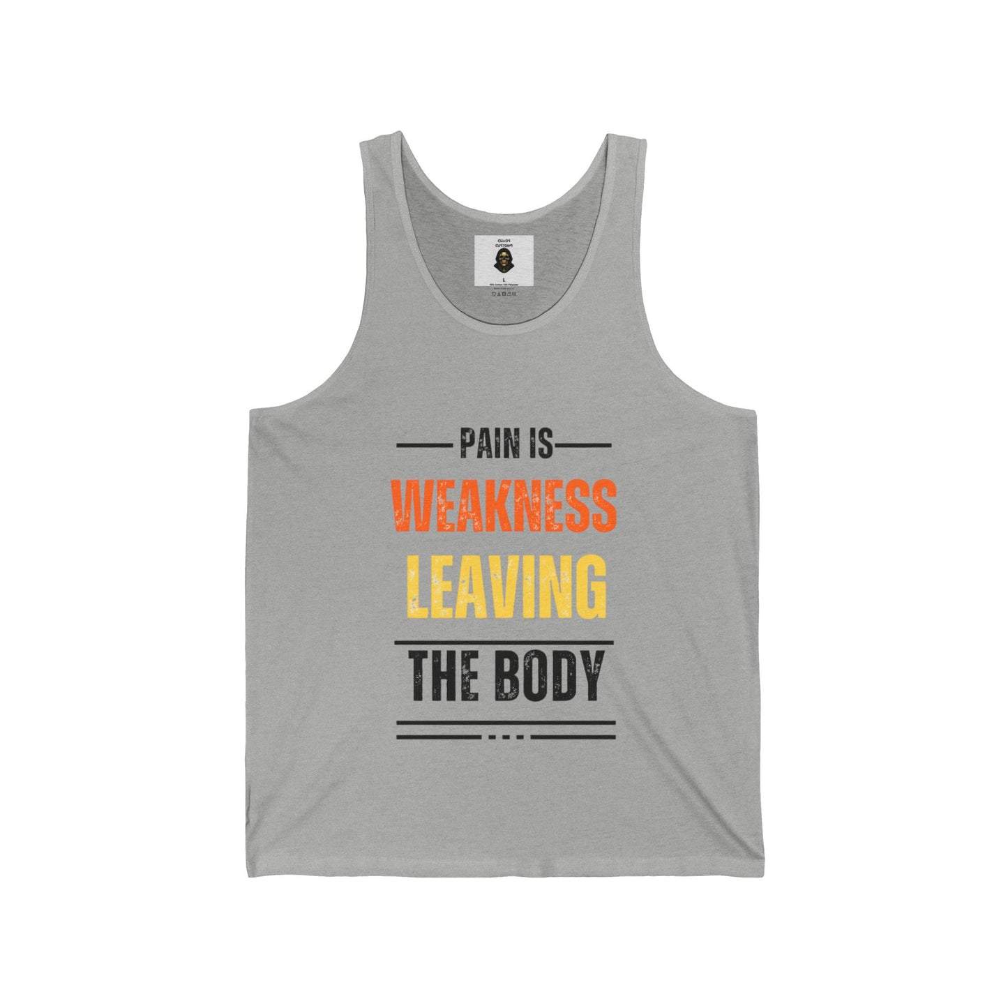 "Pain is weakness" Jersey Tank