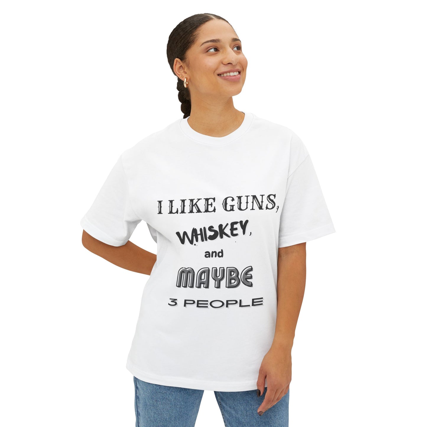 "I like Guns" Oversized Boxy Tee