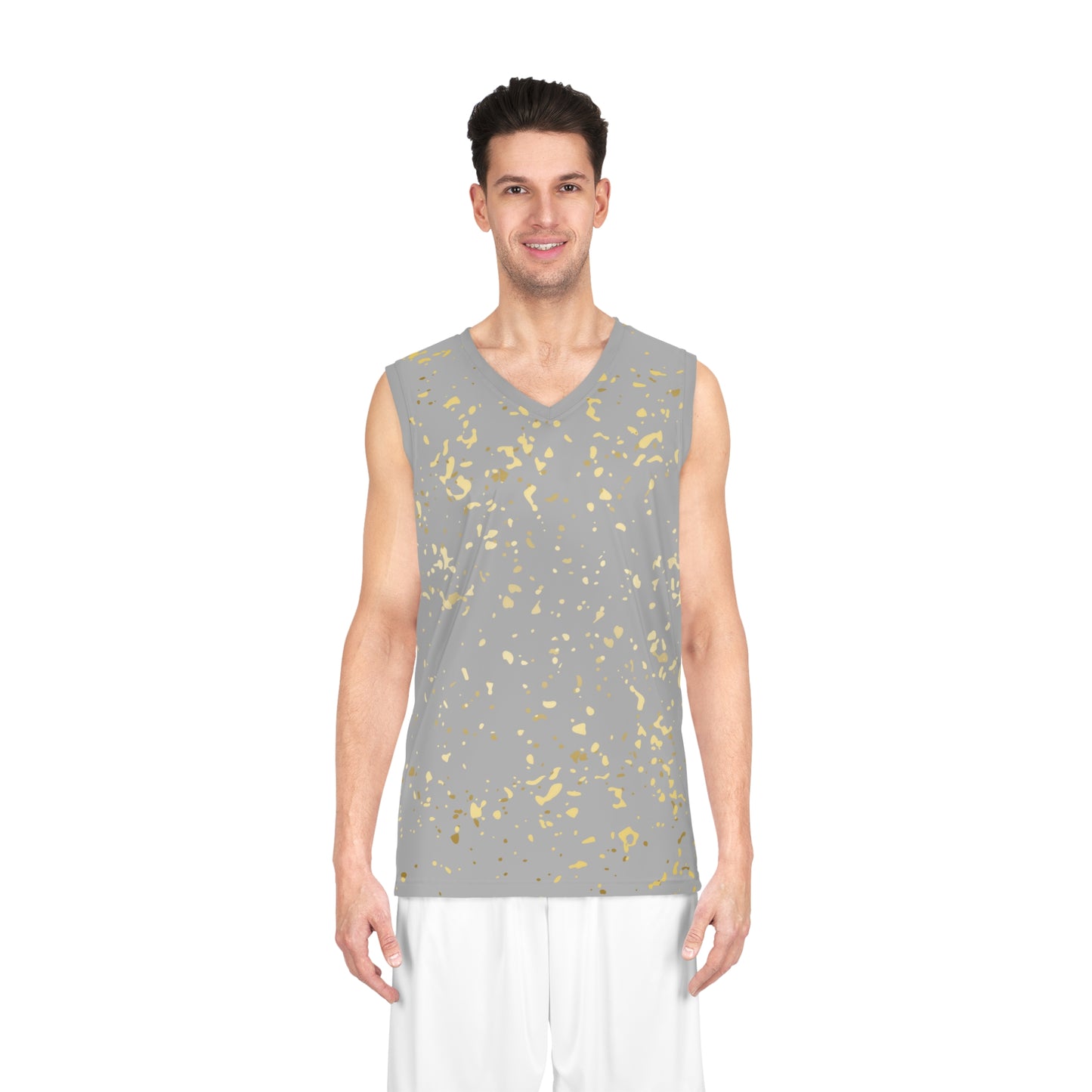 Gold Splatter Basketball Jersey