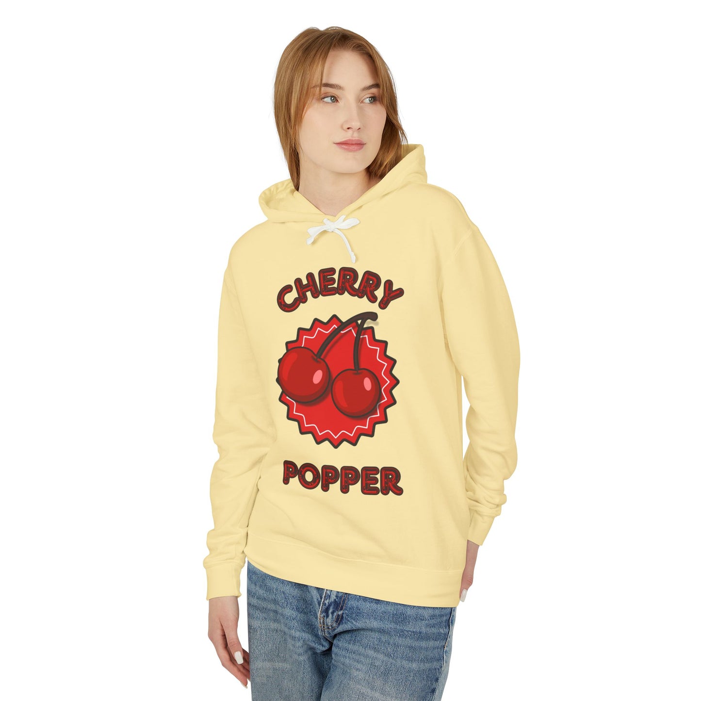 Cherry Popper Unisex Lightweight Hooded Sweatshirt