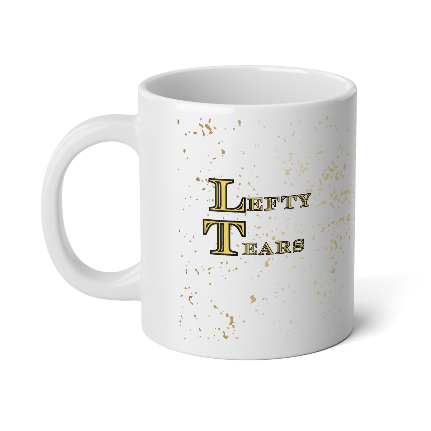 Lefty Tears Gold Splatter Jumbo Mug, 20oz