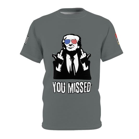 "You Missed" Cut & Sew Tee (AOP)