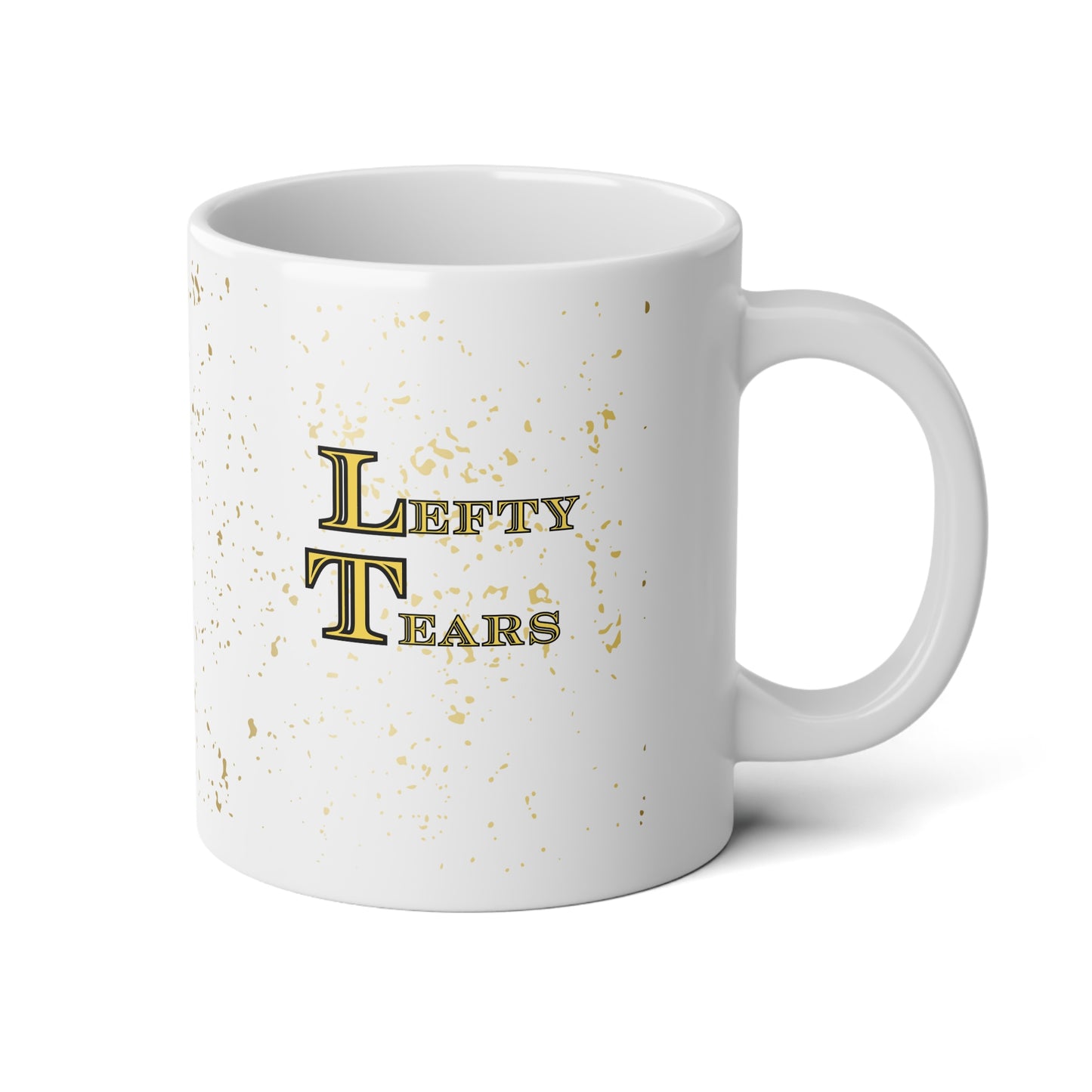 Lefty Tears Gold Splatter Jumbo Mug, 20oz