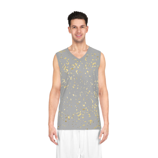 Gold Splatter Basketball Jersey